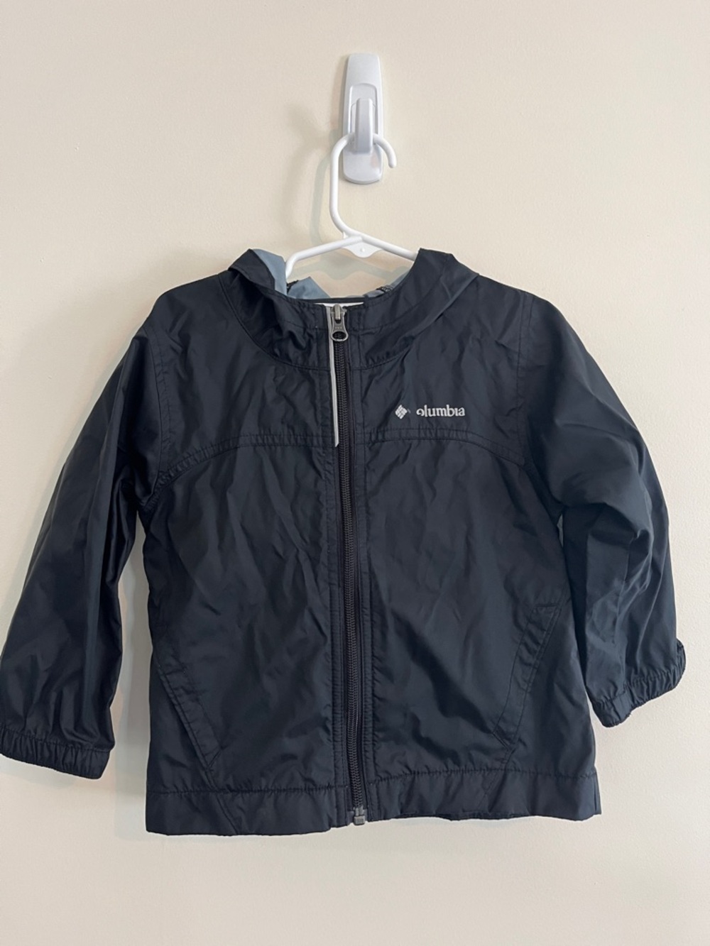 Columbia Rain Jacket‎ Windbreaker Black 3T Zip Spring Casual Layer